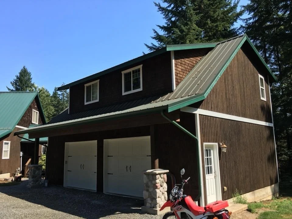 Staining siding