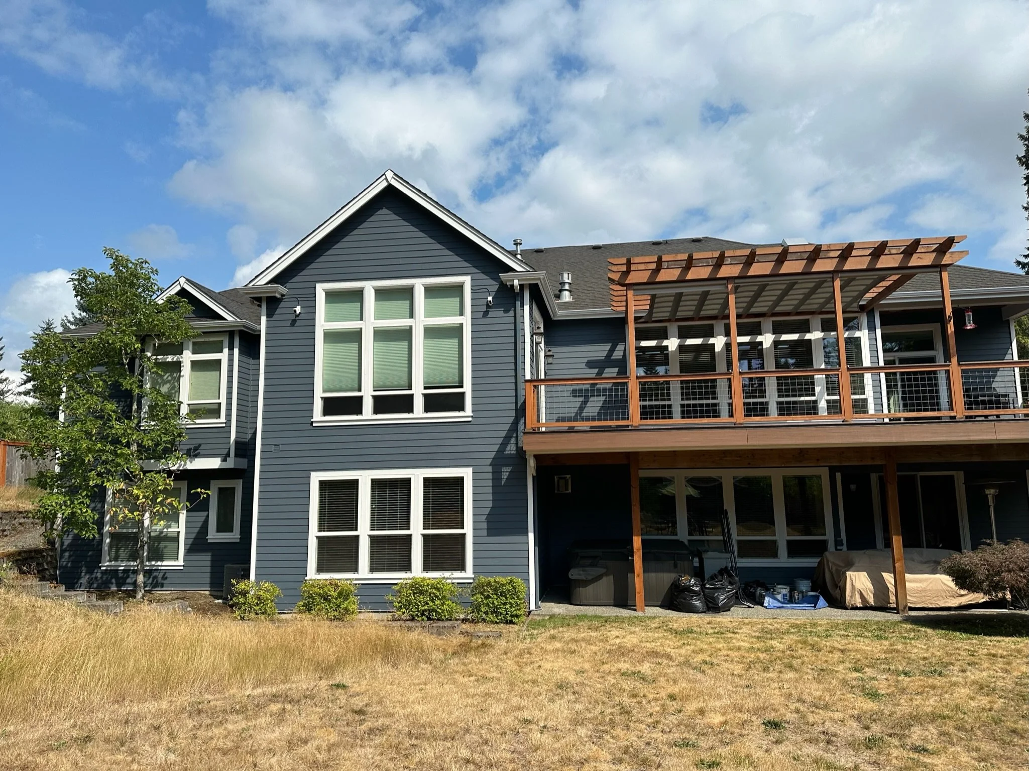 Gray exterior painting